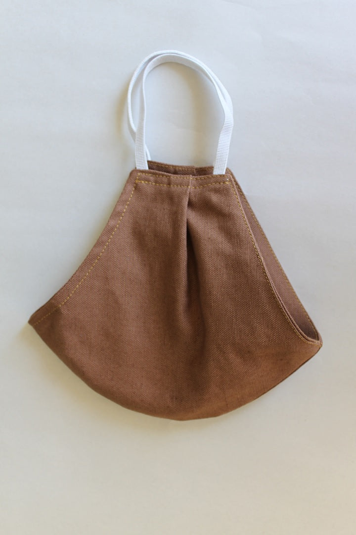 Linen Protective Cloth Mask in Brown