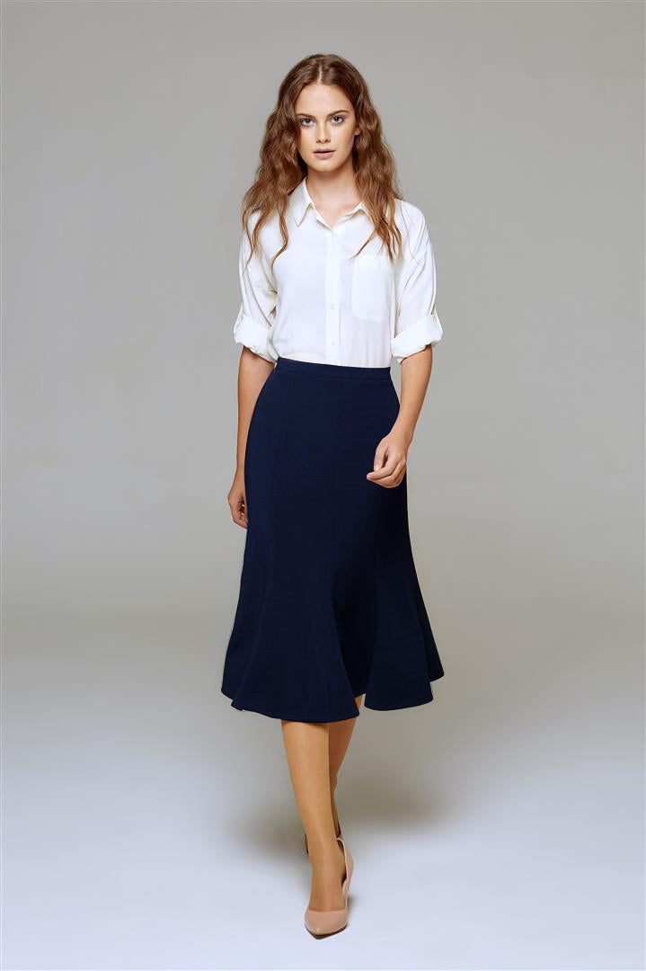 Midi skirt in navy