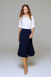 Midi skirt in navy