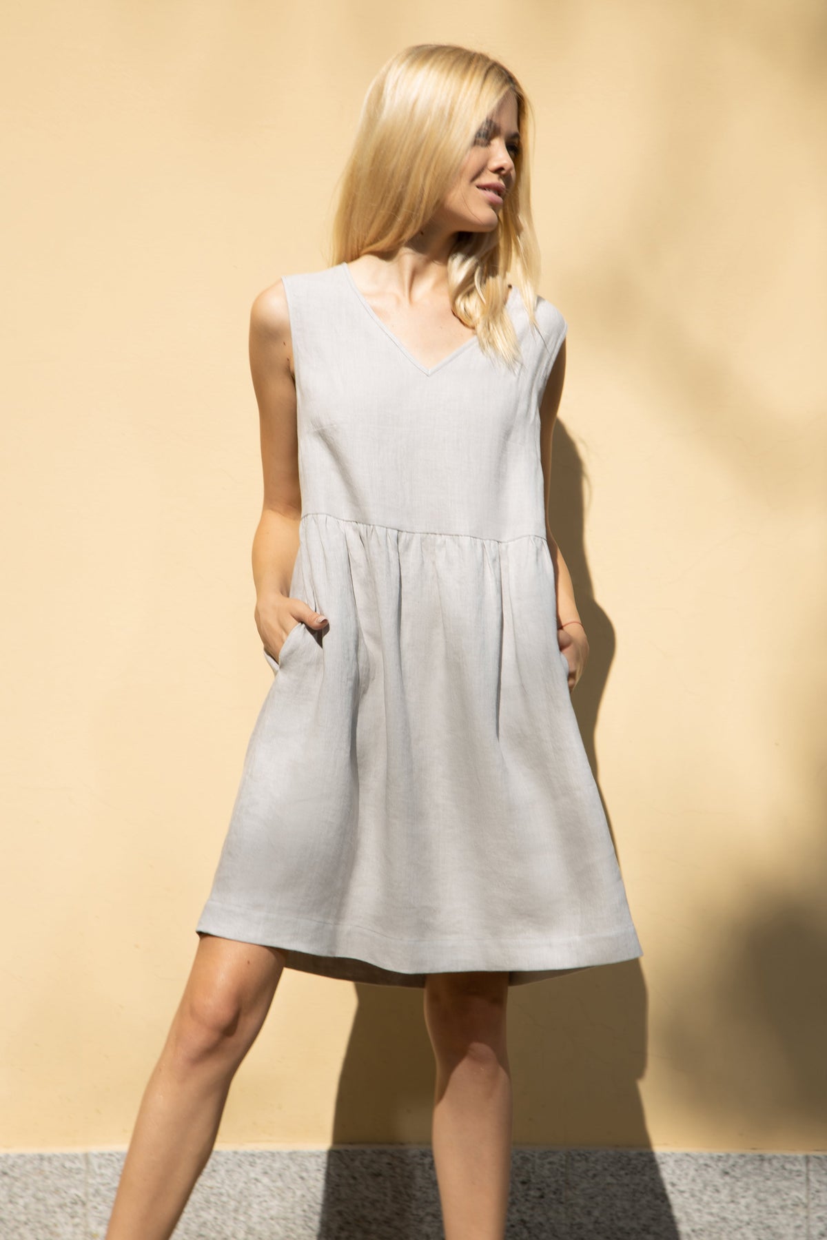 Copenhagen raised-waist oversized shift dress