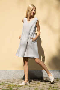 Copenhagen raised-waist oversized shift dress