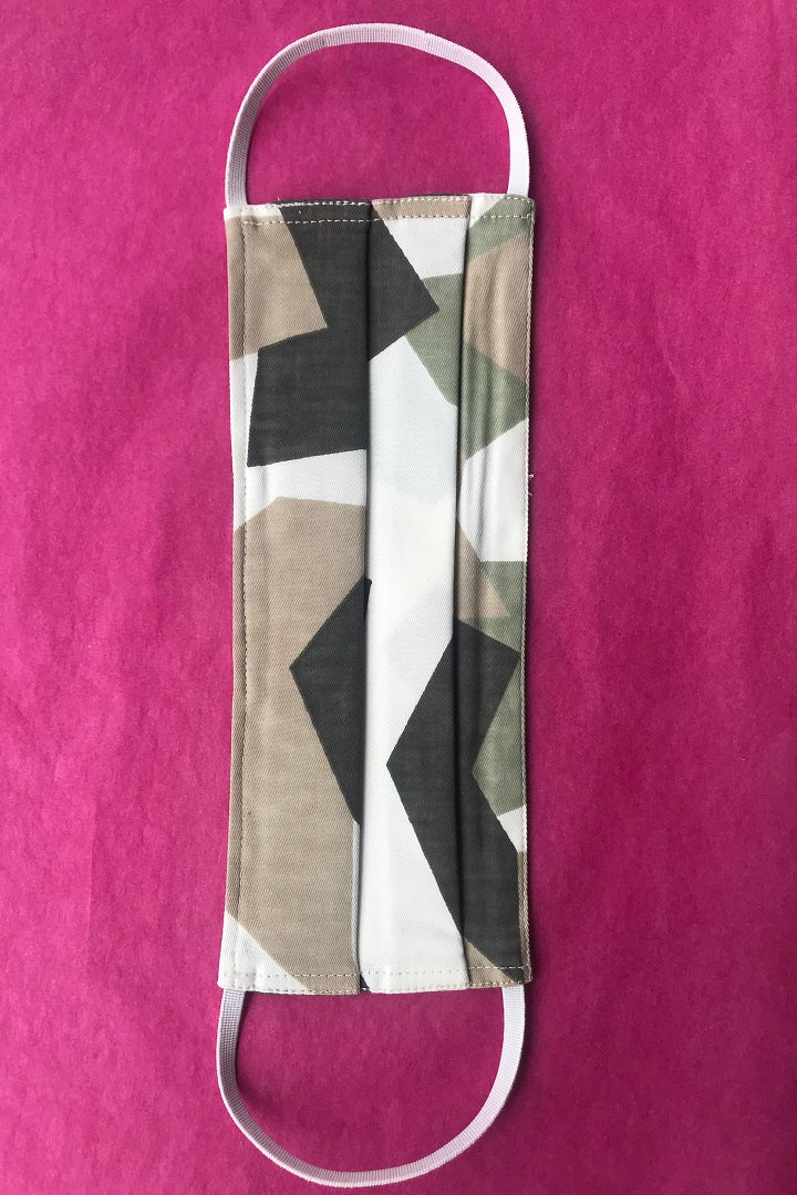 Protective Cotton Cloth Mask with Integrated Filter with Camouflage Print
