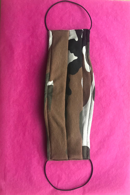 Jersey Cotton Reusable Face Mask with Filter Pocket in Camouflage