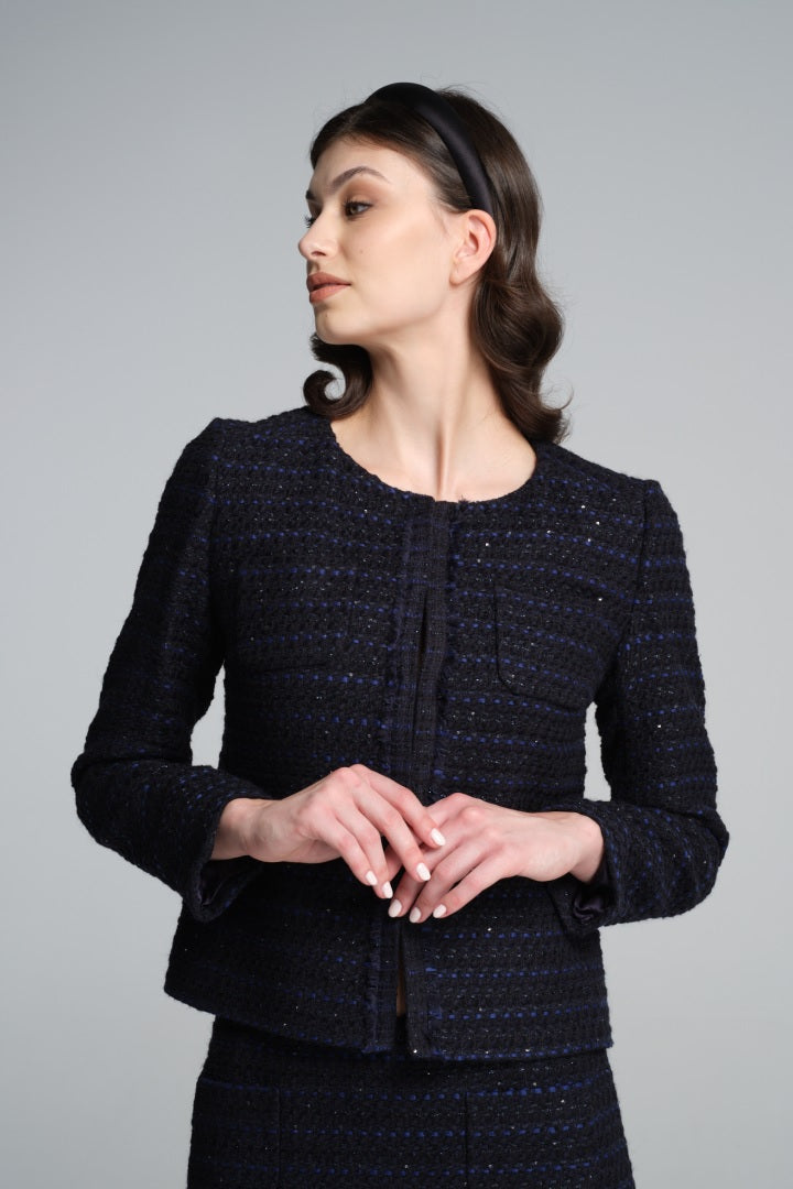 Navy Tweed Jacket