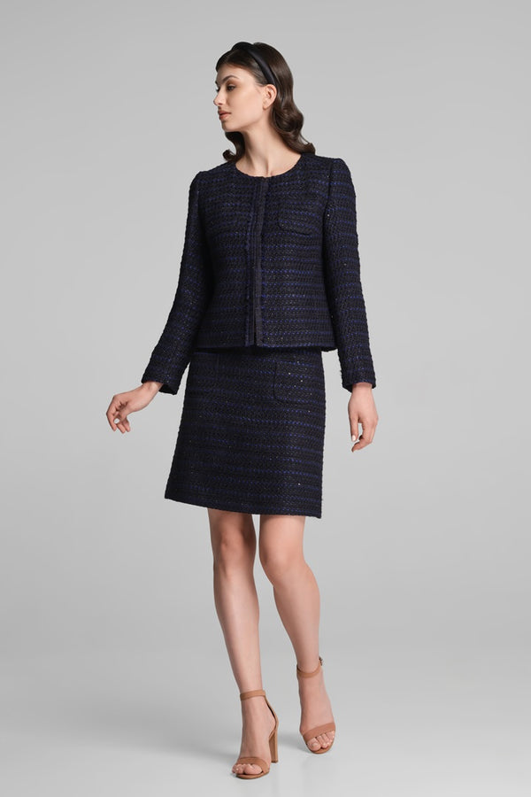 Navy Tweed Jacket