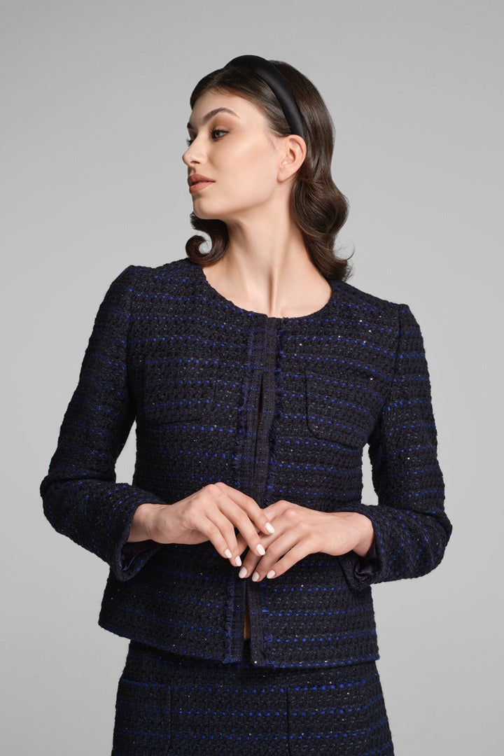 Navy Tweed Jacket