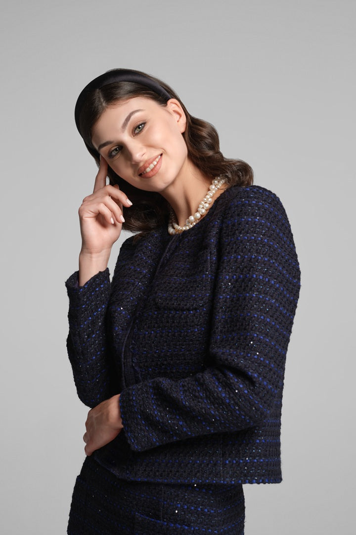 Navy Tweed Jacket