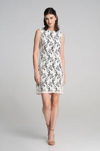 Sleeveless Lace Overlay Dress