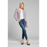 Tweed Jacket in Blue, Red and White