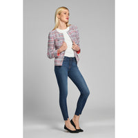 Tweed Jacket in Blue, Red and White