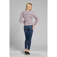 Tweed Jacket in Blue, Red and White