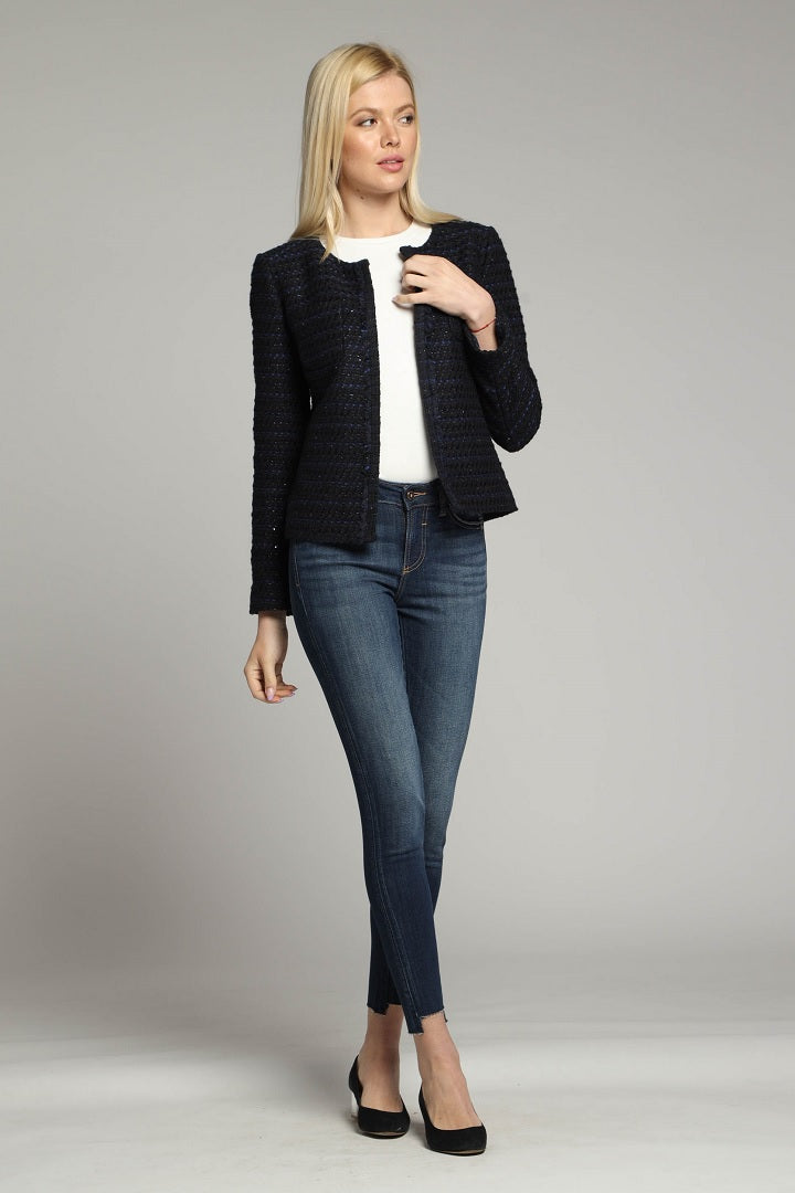 Navy Tweed Jacket