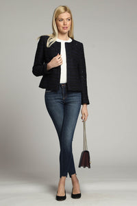 Navy Tweed Jacket