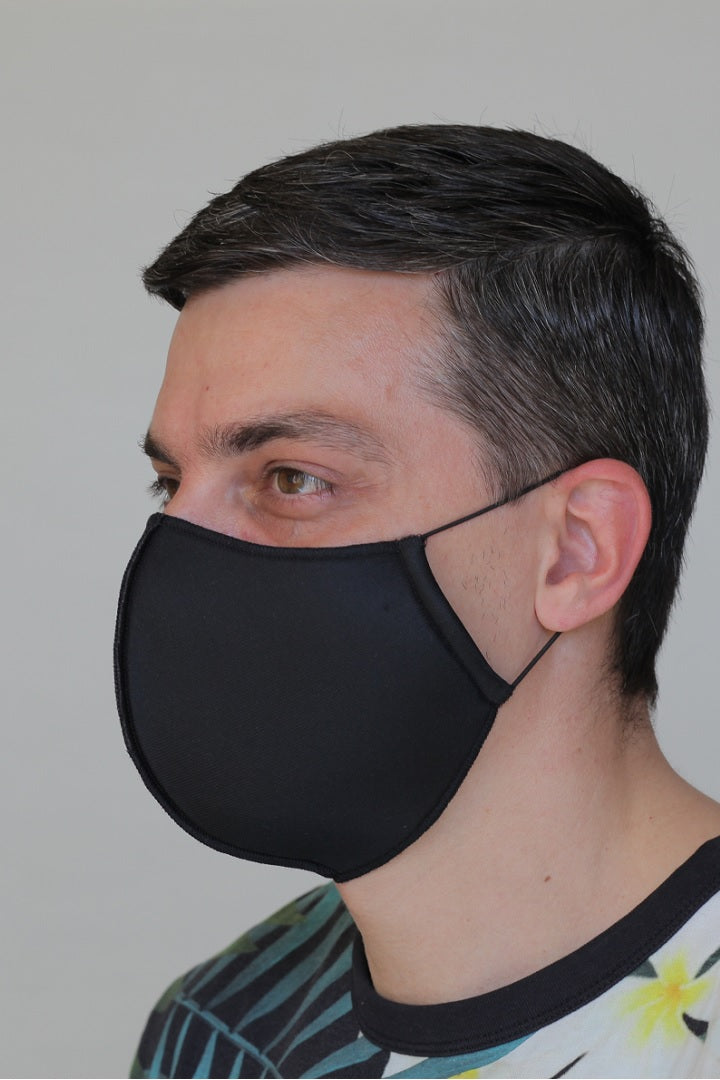 Black Neoprene Protective Reusable Cloth Mask