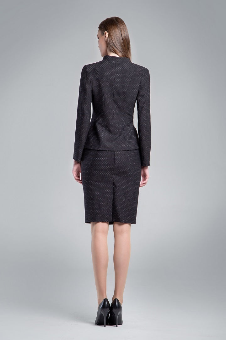 Jacquard jersey tailored pencil skirt