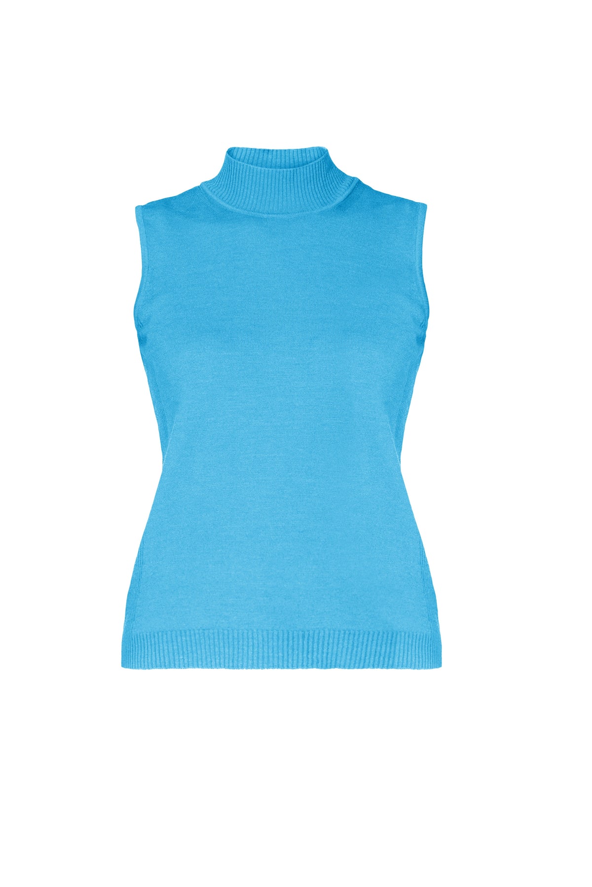 Sky Blue Merino Wool Sleeveless Top