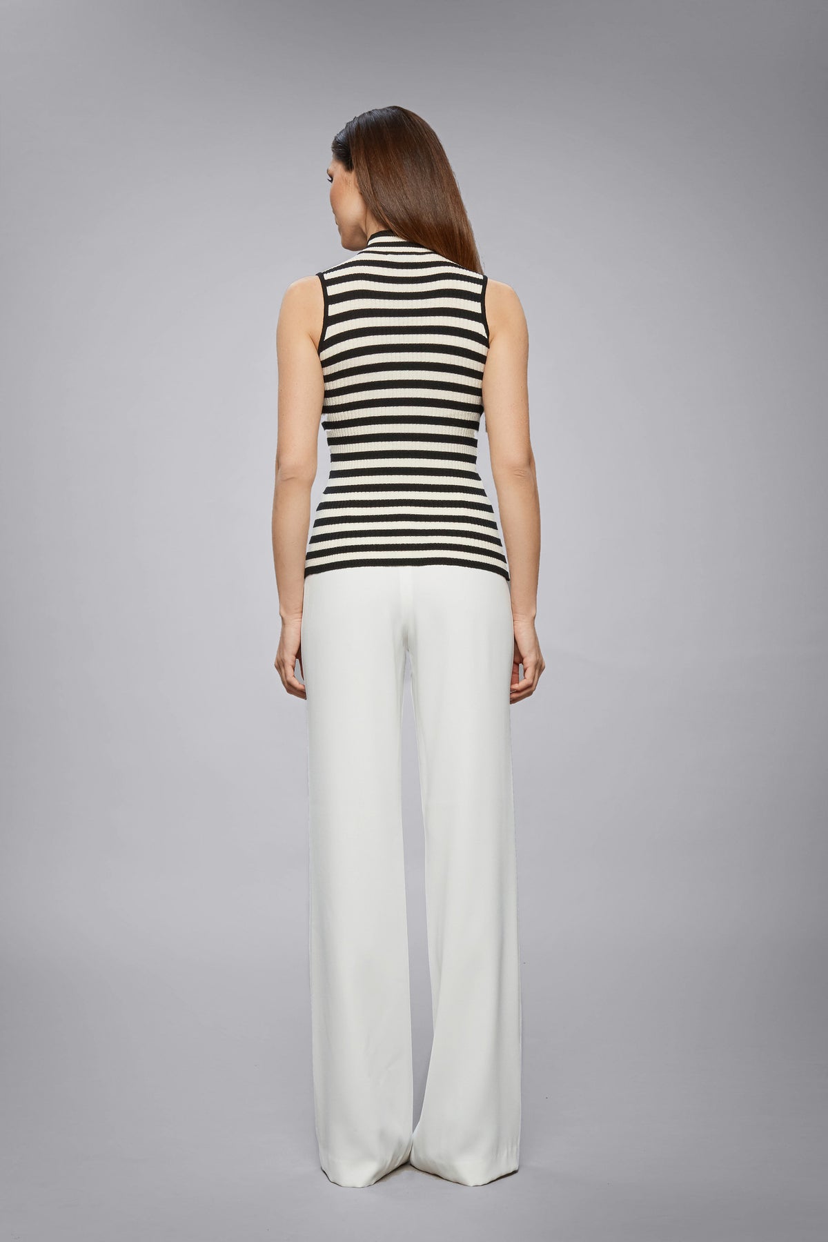 Black Striped Sleeveless Top