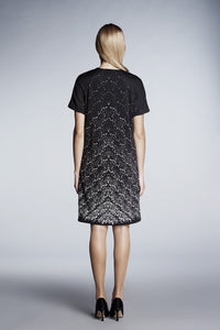 Printed monochrome loose-fit dress