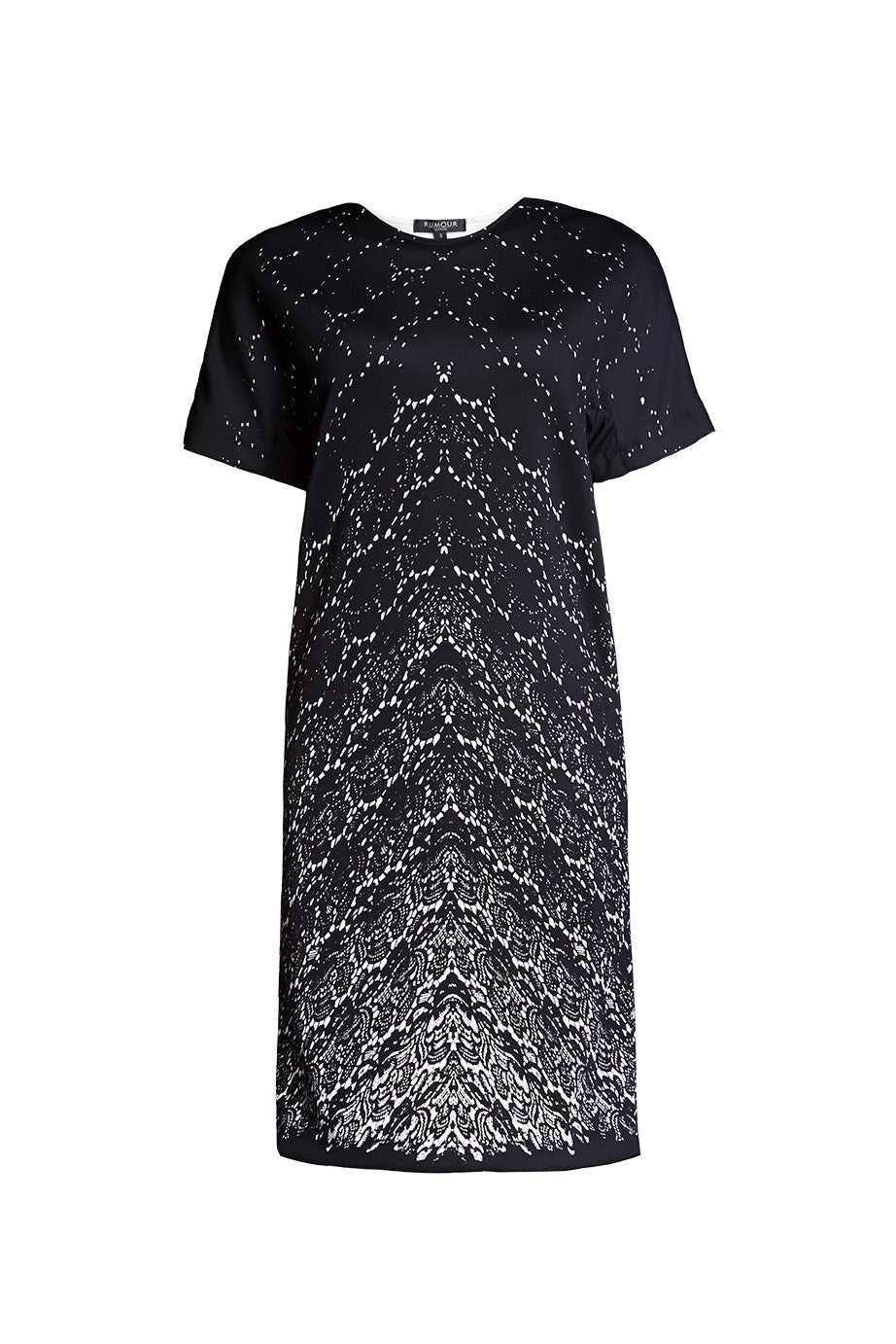 Printed monochrome loose-fit dress