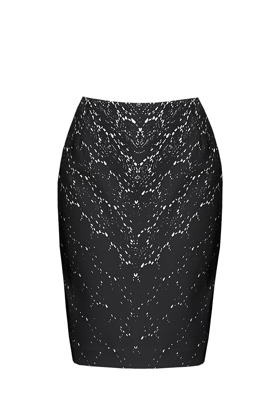 LACE PRINT JERSEY SKIRT
