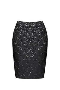 LACE PRINT JERSEY SKIRT