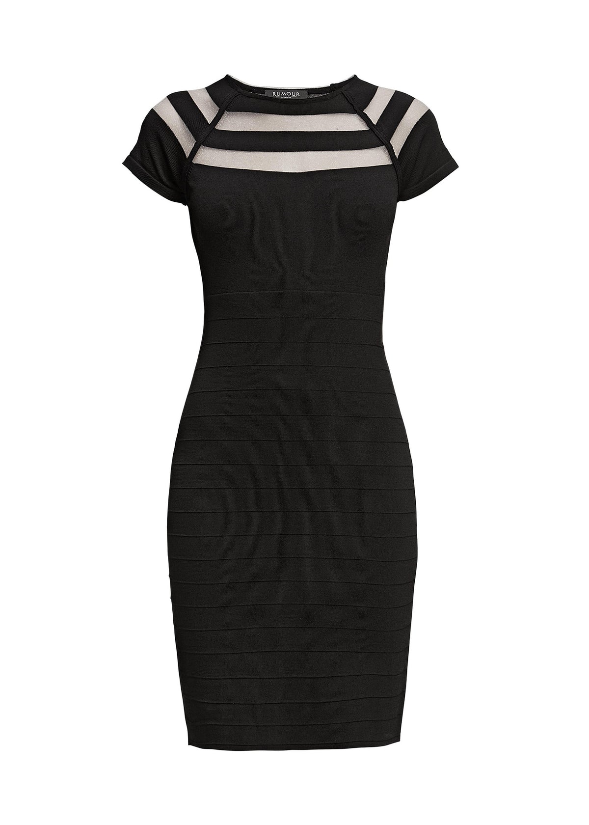 Bodycon Dress with Cut-Out Detail in Black