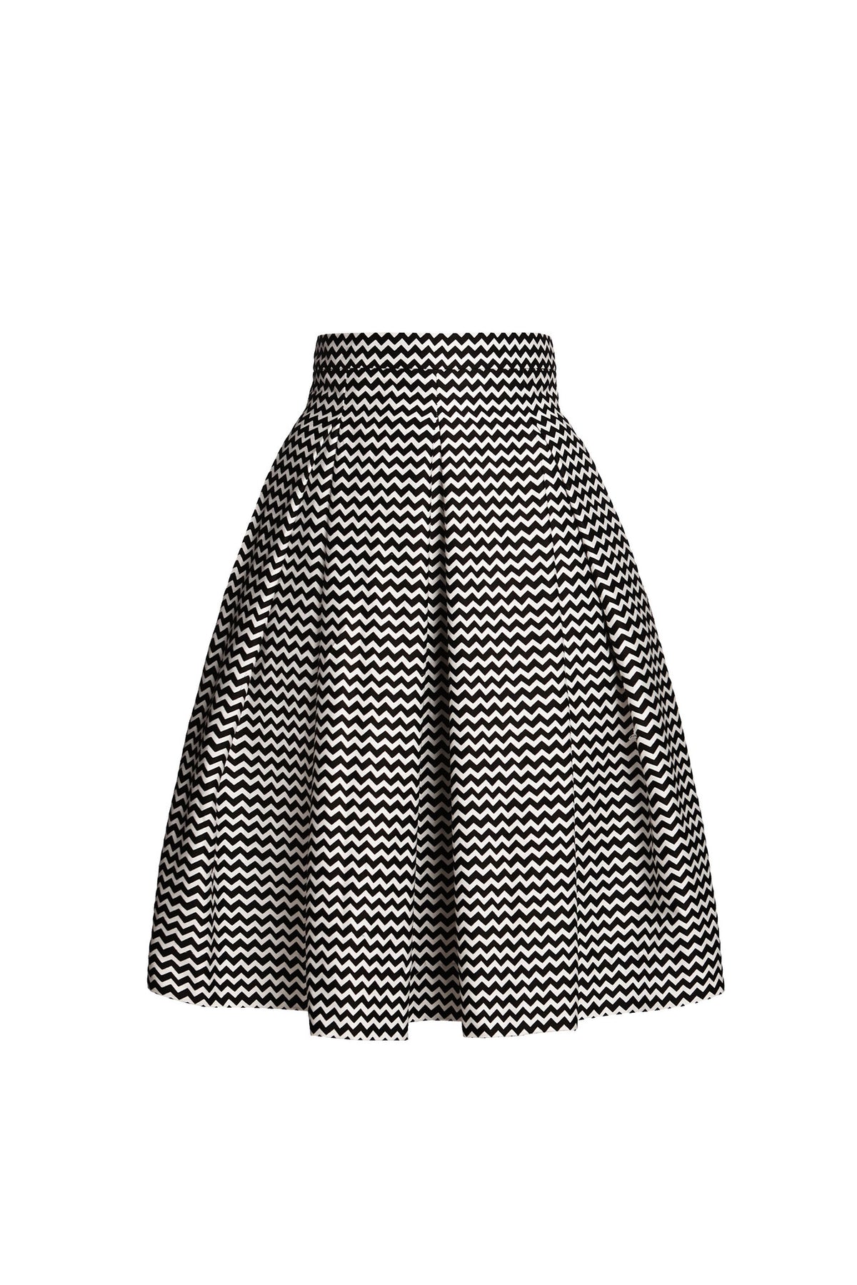 Chevron Midi Skirt