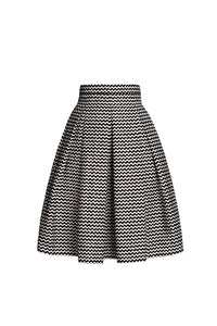 Chevron Midi Skirt