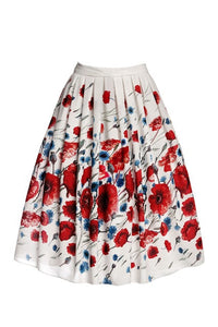 Floral print midi skirt