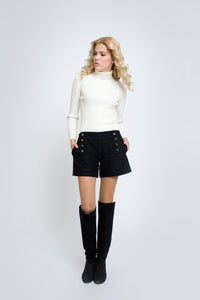 Wool and cashmere shorts