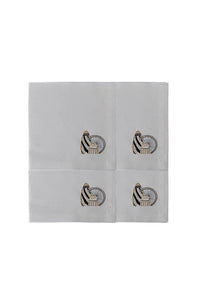 Set of 4 Embroidered Linen Napkins – London Landmarks