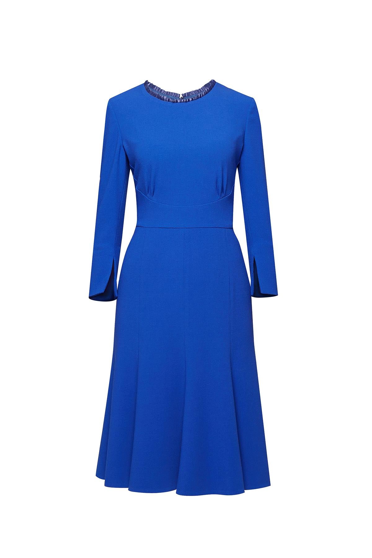 Royal Blue Fluted Dress