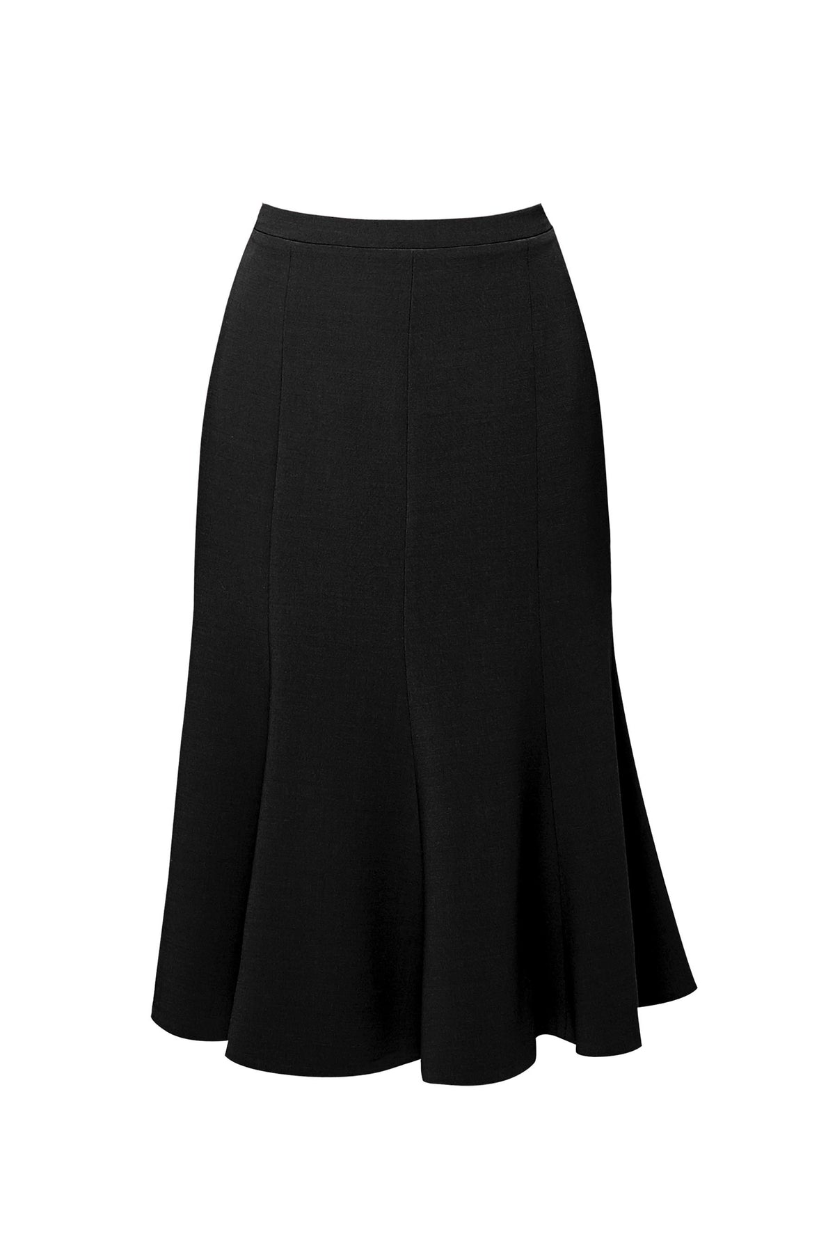 Wool midi skirt in black